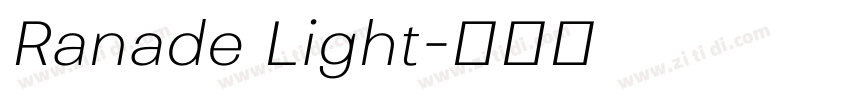 Ranade Light字体转换